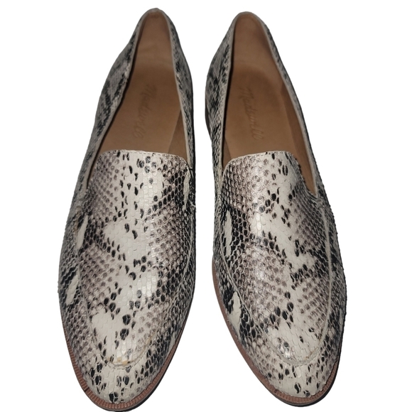 Madewell The Frances Leather Loafer in Stamped Snake Classic Look Size 7 1/2 - Picture 1 of 9